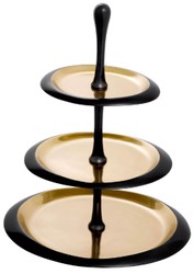 Luxus Gastronomie Restaurant Hotel Etagere Schwarz Gold Luxury Gastronomy Restaurant Hotel Etagere Black Gold