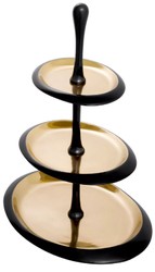 Luxus Gastronomie Restaurant Hotel Etagere Schwarz Gold Luxury Gastronomy Restaurant Hotel Etagere Black Gold
