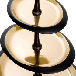 Luxus Gastronomie Restaurant Hotel Etagere Schwarz Gold Luxury Gastronomy Restaurant Hotel Etagere Black Gold