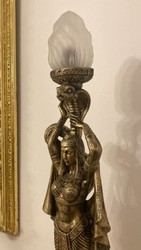 Barock Tischleuchte Schreibtischleuchte Antik Gold Baroque Table Lamp Desk Lamp Antique Gold