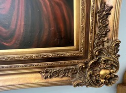 Barock Antik Stil Gemälde Ölgemalde Mehrfarbig Gold Baroque Antique Style Painting Oil Painting Multicolored Gold