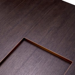 Casa Padrino table basse de luxe moka / laiton 110 x 110 x H. 31 cm - Table de salon carrée - Meuble de salon - Meuble bois massif - Meuble de luxe - Ameublement de luxe