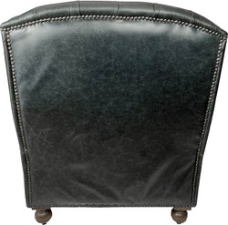 Casa Padrino Luxury Chesterfield Leather Wing Chair Vintage Black / Dark Brown - Chesterfield Genuine Leather Living Room Armchair - Chesterfield Living Room Furniture - Luxury Leather Furniture Casa Padrino Luxury Chesterfield Leather Wing Chair Vintage Black / Dark Brown - Chesterfield Genuine Leather Living Room Armchair - Chesterfield Living Room Furniture - Luxury Leather Furniture