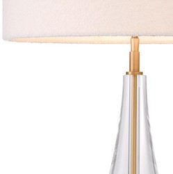 Casa Padrino luxury crystal table lamp antique brass / cream Ø 45 x H. 70.5 cm - Elegant desk lamp with fine crystal glass - Luxury lighting - Luxury furniture - Luxury interior