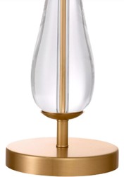 Casa Padrino luxury crystal table lamp antique brass / cream Ø 45 x H. 70.5 cm - Elegant desk lamp with fine crystal glass - Luxury lighting - Luxury furniture - Luxury interior