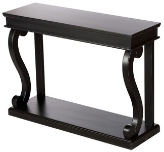 Casa Padrino baroque console black 145 x 45 x H. 100 cm - Handmade console table in baroque style - Magnificent baroque style console - Baroque furniture - Baroque style furniture