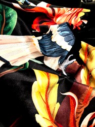 Pompöös by Casa Padrino Luxus Wohndecke Decke Schwarz Mehrfarbig Luxury Baroque Blanket Barock Einrichtung Heimtextilien Kuscheldecke Felldecke