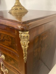 Casa Padrino commode baroque avec 7 tiroirs marron / or - Armoire fait main en bois massif de style baroque - Meuble de salon de style baroque - Meuble baroque