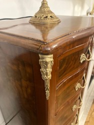 Casa Padrino commode baroque avec 7 tiroirs marron / or - Armoire fait main en bois massif de style baroque - Meuble de salon de style baroque - Meuble baroque