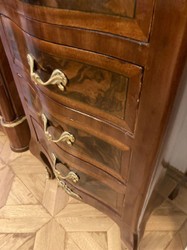 Casa Padrino commode baroque avec 7 tiroirs marron / or - Armoire fait main en bois massif de style baroque - Meuble de salon de style baroque - Meuble baroque