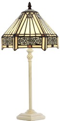 Luxus Tiffany Tischleuchte Schreibtischleuchte Mehrfarbig Weiß Luxury Tiffany Table Lamp Desk Lamp Multicolored White