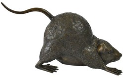 Casa Padrino escultura decorativa de lujo rata bronce 58 x 22 x A. 30 cm - Escultura decorativa de bronce - Figura decorativa de bronce - Decoración de escritorio - Calidad de lujo