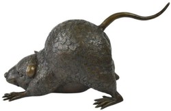 Casa Padrino escultura decorativa de lujo rata bronce 58 x 22 x A. 30 cm - Escultura decorativa de bronce - Figura decorativa de bronce - Decoración de escritorio - Calidad de lujo