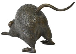 Casa Padrino escultura decorativa de lujo rata bronce 58 x 22 x A. 30 cm - Escultura decorativa de bronce - Figura decorativa de bronce - Decoración de escritorio - Calidad de lujo