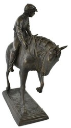 Casa Padrino escultura decorativa de lujo jinete a caballo bronce 58 x 19 x A. 53 cm - Escultura decorativa de bronce - Figura decorativa de bronce - Decoración de escritorio - Calidad de lujo
