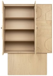 Casa Padrino armadio di design di lusso naturale 130 x 45 x A. 190 cm - Armadio a mensola in legno massello con 3 ante - Armadio camera da letto - Armadio soggiorno - Armadio ufficio