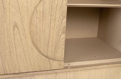 Casa Padrino armadio di design di lusso naturale 130 x 45 x A. 190 cm - Armadio a mensola in legno massello con 3 ante - Armadio camera da letto - Armadio soggiorno - Armadio ufficio