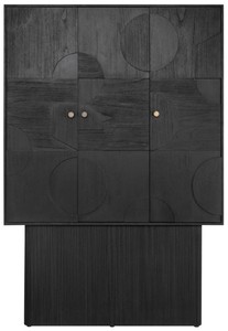 Luxus Massivholz Schrank Regalschrank Schwarz Luxury Solid Wood Cabinet Shelf Cabinet Black