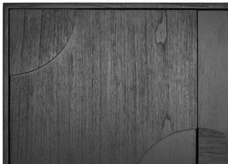 Casa Padrino armoire design de luxe noir 130 x 45 x H. 190 cm - Armoire étagère en bois massif avec 3 portes - Armoire de chambre - Armoire de salon - Armoire de bureau - Mobilier de Luxe