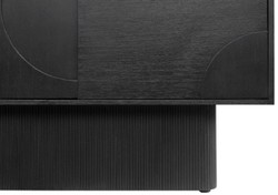 Casa Padrino credenza di design di lusso nero 172,5 x 50 x A. 107,5 cm - Armadio in legno massello con 4 ante - Armadio camera da letto - Armadio soggiorno - Armadio ufficio - Mobile di lusso