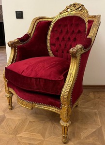 Casa Padrino poltrona da soggiorno barocco bordeaux rosso / oro antico - Poltrona da soggiorno in stile antico fatta a mano - Mobili da soggiorno - Mobili barocchi - Nobile e Magnifico