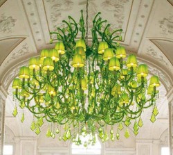 Casa Padrino lustre baroque de luxe en cristal vert Ø 190 x H. 170 cm - Immense lustre vénitien - Lustre de château - Lustre de palais - Noble & Magnifique - Qualité de Luxe - Fabriqué en Italie