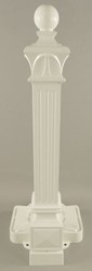 Casa Padrino Art Nouveau garden water column white / gold 33 x 29 x H. 83 cm - Nostalgic aluminum water pump with brass faucet - Baroque & Art Nouveau garden accessories