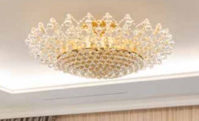 Luxus Barock Kristallglas Deckenleuchte Gold Luxury Baroque Crystal Glass Ceiling Light Gold 