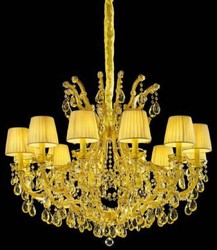 Casa Padrino lustre baroque de luxe en cristal jaune Ø 115 x H. 95 cm - Magnifique lustre vénitien - Lustre de château - Lustre de palais - Noble & Magnifique - Qualité de Luxe - Fabriqué en Italie