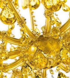 Casa Padrino lustre baroque de luxe en cristal jaune Ø 115 x H. 95 cm - Magnifique lustre vénitien - Lustre de château - Lustre de palais - Noble & Magnifique - Qualité de Luxe - Fabriqué en Italie