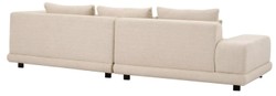 Casa Padrino sofá de lujo beige / negro 285 x 106 x A. 66 cm - Sofá de salón con cojines - Muebles de salón - Muebles de lujo - Interior de salón - Interior de lujo