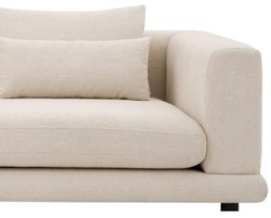 Casa Padrino sofá de lujo beige / negro 285 x 106 x A. 66 cm - Sofá de salón con cojines - Muebles de salón - Muebles de lujo - Interior de salón - Interior de lujo