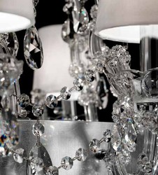Casa Padrino luxury baroque crystal glass chandelier silver / white 150 x 85 x H. 68 cm - Huge Venetian chandelier - Castle chandelier - Palace chandelier - Luxury Quality - Made in Italy