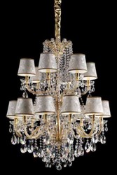 Casa Padrino lustre baroque de luxe en verre cristal or / argent Ø 85 x H. 100 cm - Grand lustre avec verre en cristal vénitien - Noble & Magnifique - Qualité de Luxe - Fabriqué en Italie
