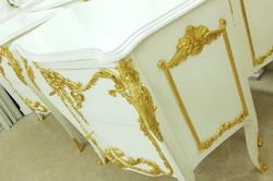 Casa Padrino luxury baroque chest of drawers white / gold - Handmade dresser with 2 drawers - Luxury furniture in baroque style - Baroque furniture - Luxury quality - Made in Italy