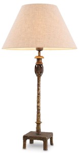 Luxus Tischleuchte Schreibtischleuchte Vintage Messing Beige Luxury Table Lamp Desk Lamp Vintage Brass Beige