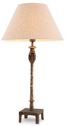 Luxus Tischleuchte Schreibtischleuchte Vintage Messing Beige Luxury Table Lamp Desk Lamp Vintage Brass Beige