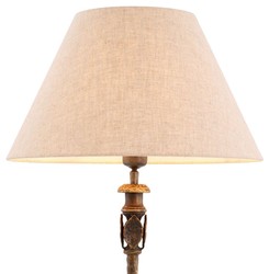 Luxus Tischleuchte Schreibtischleuchte Vintage Messing Beige Luxury Table Lamp Desk Lamp Vintage Brass Beige