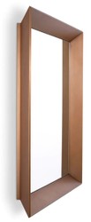Casa Padrino specchio da parete di lusso ottone 100 x 10 x A. 100 cm - Specchio quadrato in acciaio inox - Specchio soggiorno - Specchio camera da letto - Specchio guardaroba - Mobili di lusso