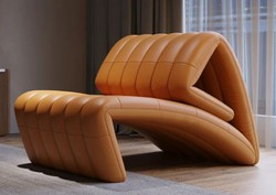 Luxus Designer Leder Echtleder Wohnzimmer Sessel Braun Luxury Designer Leather Genuine Leather Living Room Armchair Brown