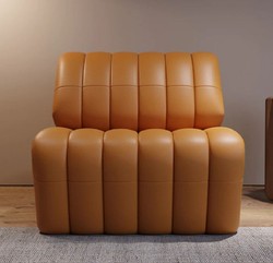 Luxus Designer Leder Echtleder Wohnzimmer Sessel Braun Luxury Designer Leather Genuine Leather Living Room Armchair Brown