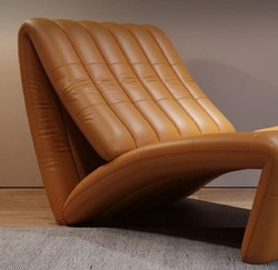 Luxus Designer Leder Echtleder Wohnzimmer Sessel Braun Luxury Designer Leather Genuine Leather Living Room Armchair Brown
