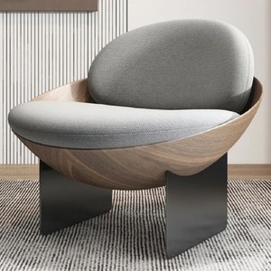 Casa Padrino Luxus Designer Sessel Grau / Braun 80 x 80 x H. 64 cm - Wohnzimmer Sessel - Hotel Sessel - Wohnzimmer Möbel - Hotel Möbel - Luxus Qualität - Made in Italy