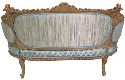 Casa Padrino Barock Sofa Türkis / Antik Gold - Prunkvolles Wohnzimmer Sofa im Barockstil - Wohnzimmer Möbel im Barockstil - Barock Möbel - Barock Einrichtung
