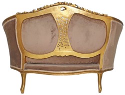 Casa Padrino sofá barroco marrón / multicolor / oro antiguo - Magnífico sofá de salón de estilo barroco - Muebles de salón de estilo barroco - Muebles barrocos - Interiores barrocos