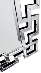 Casa Padrino espejo de pared de cristal de diseño 80 x 3 x A. 120 cm - Espejo rectangular con cristales de cristal decorativos - Espejo de salón - Espejo de dormitorio - Espejo de armario