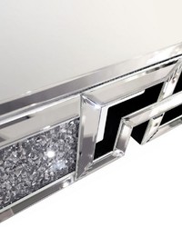 Casa Padrino espejo de pared de cristal de diseño 80 x 3 x A. 120 cm - Espejo rectangular con cristales de cristal decorativos - Espejo de salón - Espejo de dormitorio - Espejo de armario