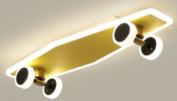 Casa Padrino luxury ceiling lamp in skateboard shape gold 60 x 20 cm - LED skateboard ceiling light - Skateboard ceiling lights - Luxury ceiling lights - Luxury interior