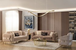 Casa Padrino poltrona di lusso marrone chiaro / oro 87 x 83 x A. 75 cm - Poltrona da soggiorno - Poltrona per hotel - Mobili soggiorno - Mobili hotel - Mobili di lusso - Arredamento di lusso