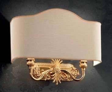Casa Padrino lámpara de pared doble barroco de lujo oro / marfil 37 x 11 x A. 27 cm - Magnífica lámpara de pared en estilo barroco - Noble y Magnífica - Calidad de Lujo - Hecho en Italia